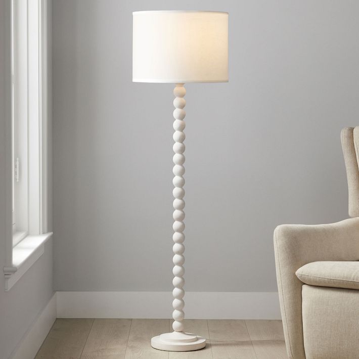 wood ball floor lamp