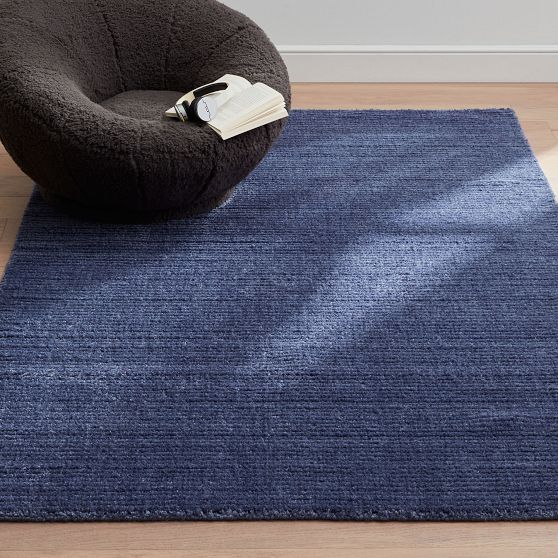 OPEN BOX: Ribbed Performance Rug - Navy | Pottery Barn Teen
