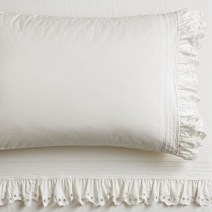 LoveShackFancy Eyelet Ruffle Sheet Set Pottery Barn Teen
