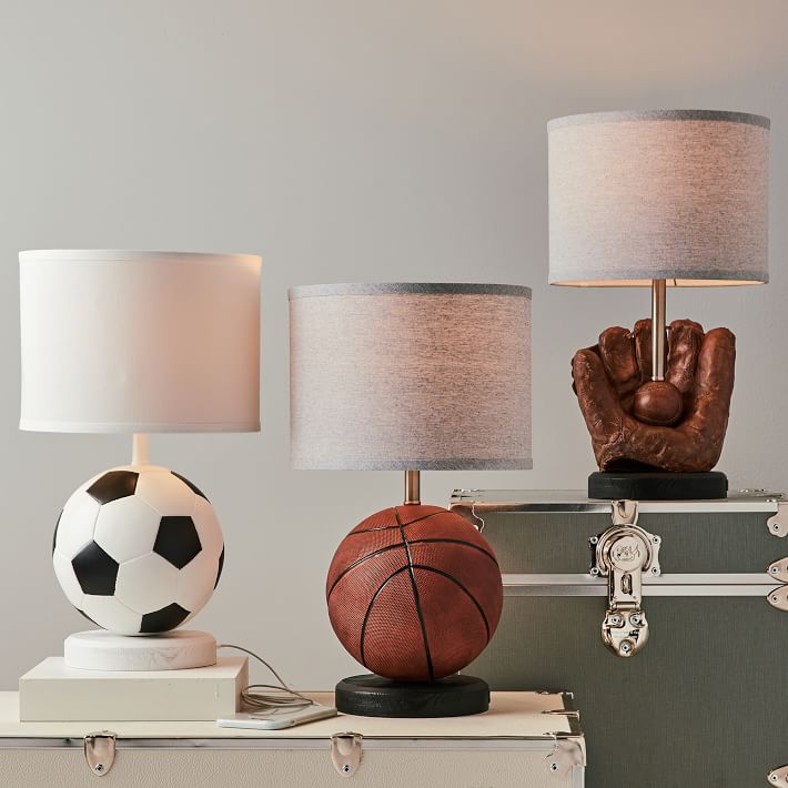 pottery barn baseball lamp