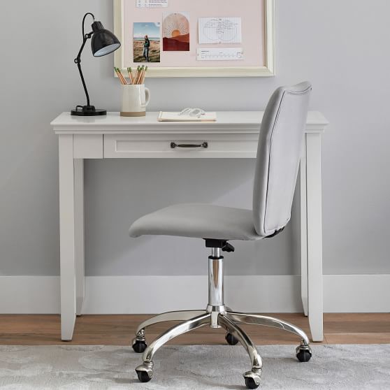 pottery barn small white desk