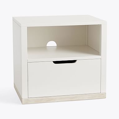 Rhys Nightstand, Weathered White/Simply White