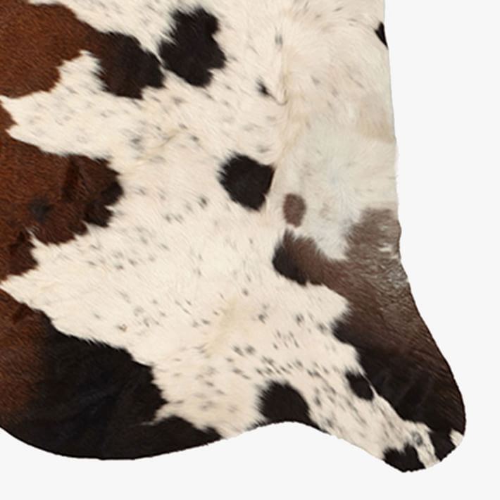 Black and Brown Spotted Cow Hide Rug