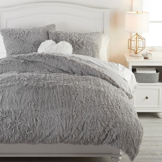 Fluffy Luxe Duvet Cover Pottery Barn Teen