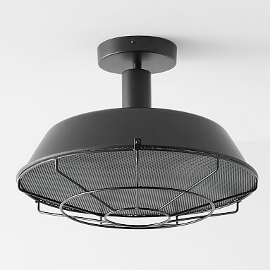 Caged Flushmount, Black