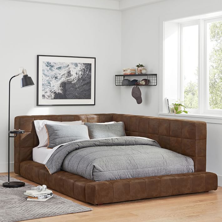 Baldwin Lounge Corner Upholstered Bed | Teen Beds | Pottery Barn Teen