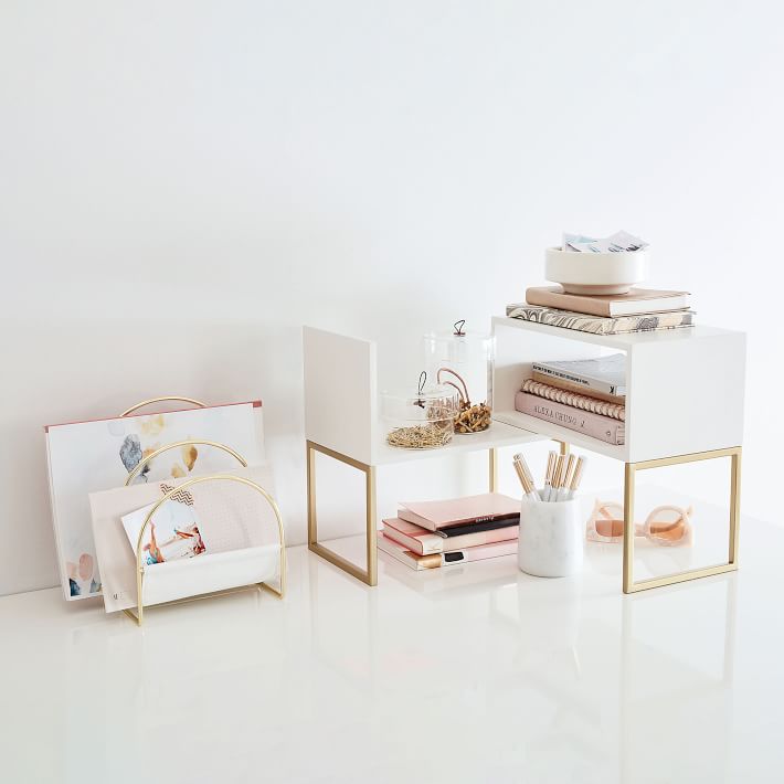 Glam Desk Riser & Shelves Set | Pottery Barn Teen