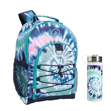 Oceana Tie Dye Small Backpack & Slim Water Bottle Bundle