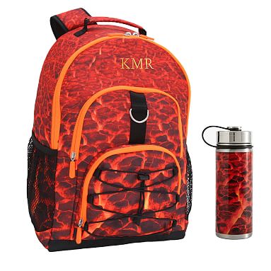 Hot Lava Backpack & Slim Water Bottle Bundle
