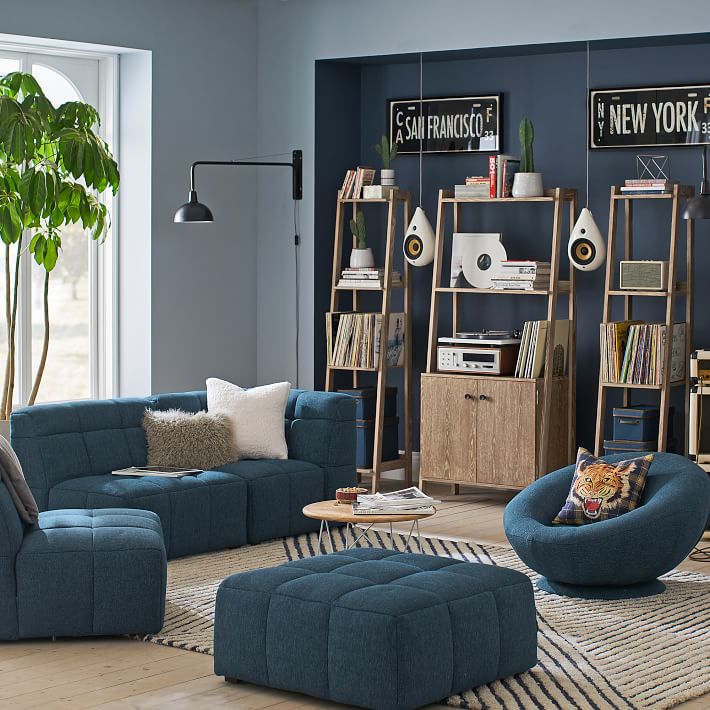 Build Your Own Baldwin Sectional (Dark Espresso Feet) Pottery Barn Teen