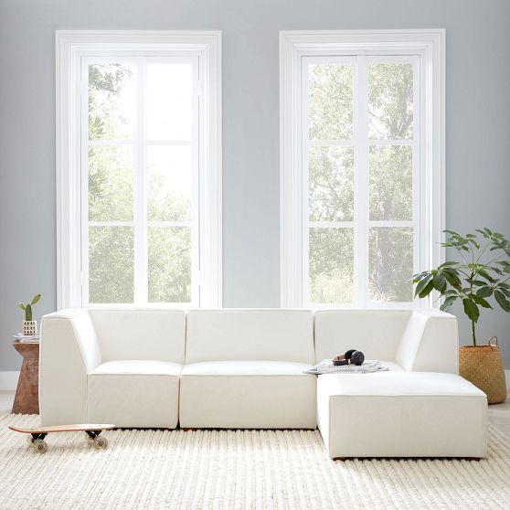 Build Your Own Riley Sectional Sofa Teen Sofa Pottery Barn Teen