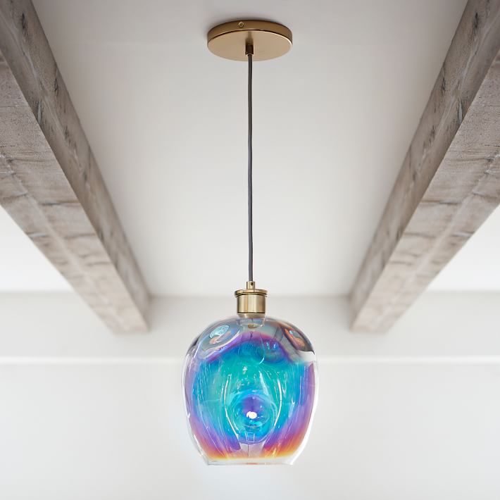 iridescent globe light