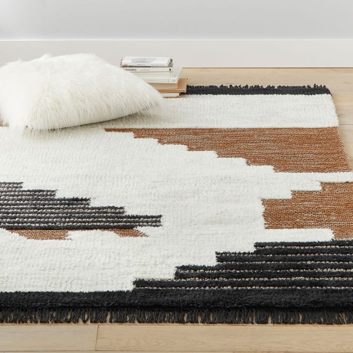 west elm x pbt Colca Wool Rug Natural Multi Pottery Barn Teen