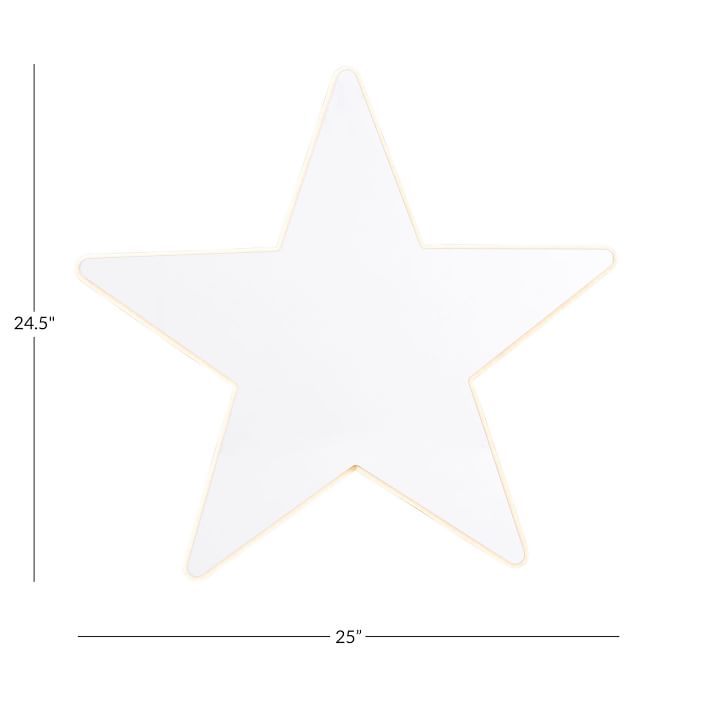 Framed LED Star Mirror | Pottery Barn Teen