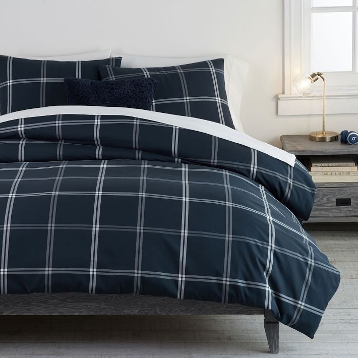 Windowpane Duvet Cover Pottery Barn Teen