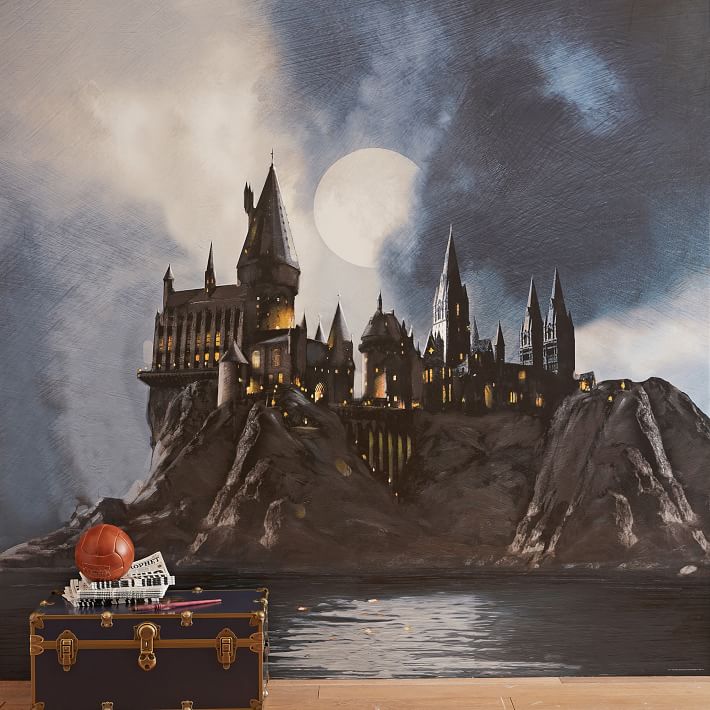 Harry Potter™ Hogwarts™ Castle Mural Wallpaper | Pottery Barn Teen
