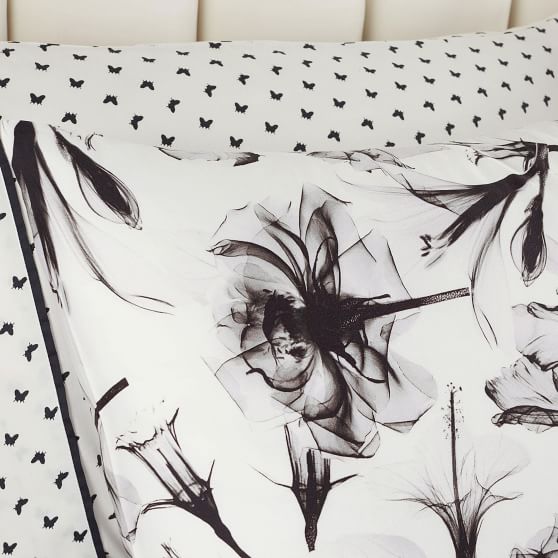 Monique Lhuillier Shadow Floral Sateen Duvet Cover Pottery Barn Teen