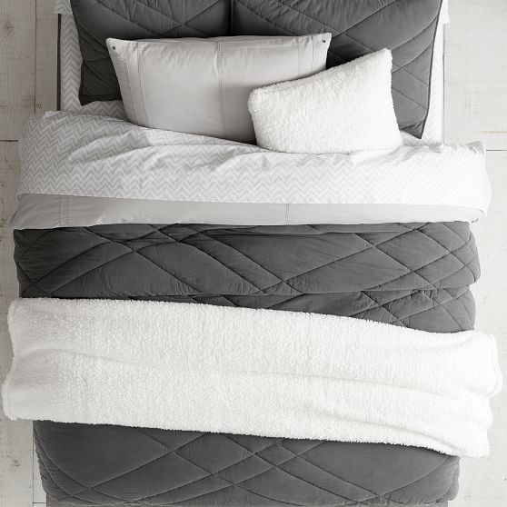 Open Box Cozy Sherpa Bed Blanket Pottery Barn Teen