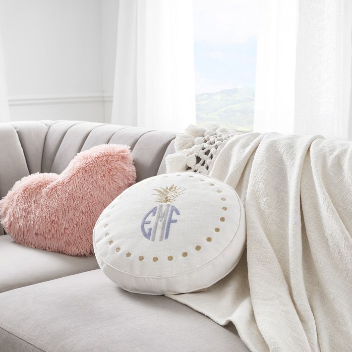 Pineapple Monogram Pillow Pottery Barn Teen