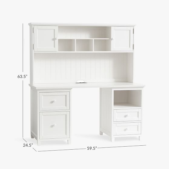 used white desk with hutch