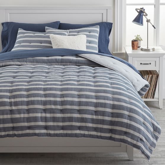 Solstice Striped Reversible Quilt | Pottery Barn Teen