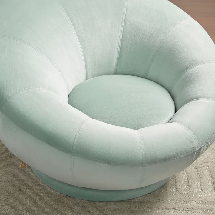Lustre Velvet Light Pool Groovy Swivel Chair Pottery Barn Teen