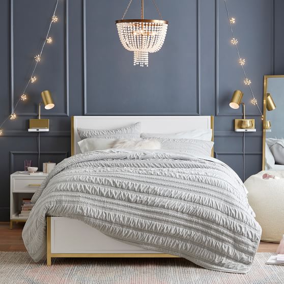 Ruched Velour Quilt Pottery Barn Teen