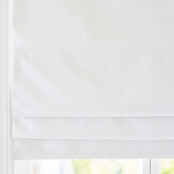 Cotton Linen Blackout Cordless Roman Shade Pottery Barn Teen