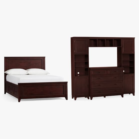 Hampton Storage Bed & Dresser Set Teen Storage Beds Pottery Barn Teen
