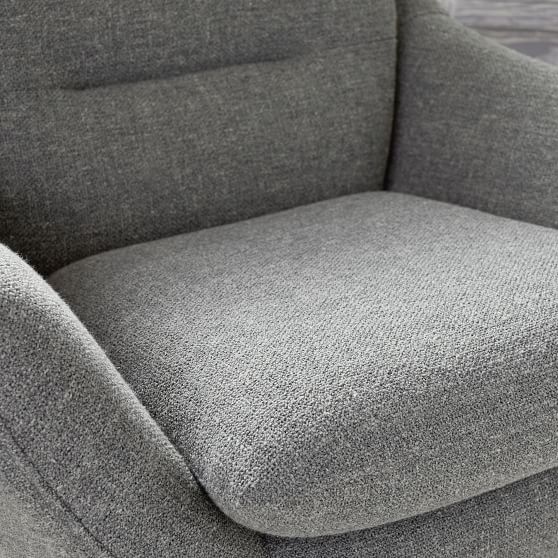 Tweed Charcoal Lennon Lounge Chair | Pottery Barn Teen