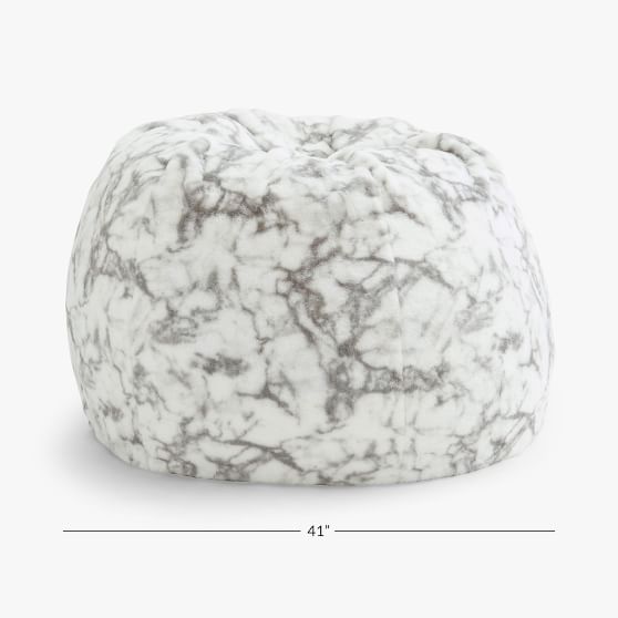 FauxFur Marble Bean Bag Chair Pottery Barn Teen