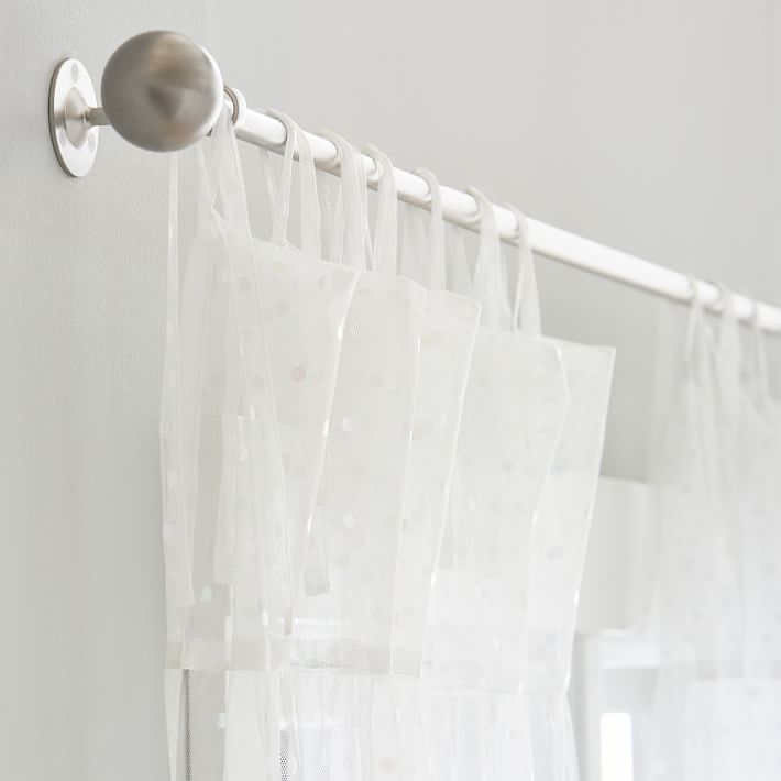 Irridescent Dot Sheer Curtain | Pottery Barn Teen