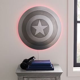 Marvel's Captain America Color-Changing Backlit Shield Pottery Barn Teen