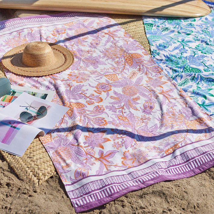 Eleanor Floral Beach Towel Pottery Barn Teen