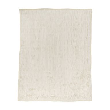 Ruched Faux-Fur Throw Blanket | Pottery Barn Teen