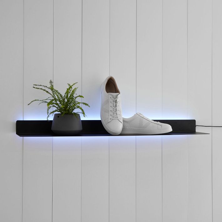 Backlit Wall Display Shelf White Pottery Barn Teen