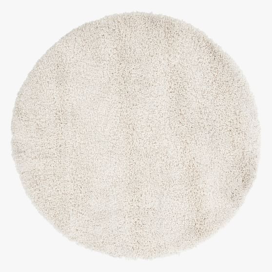 Gray Performance Round Luxe Shag Rug Teen Rug Pottery Barn Teen