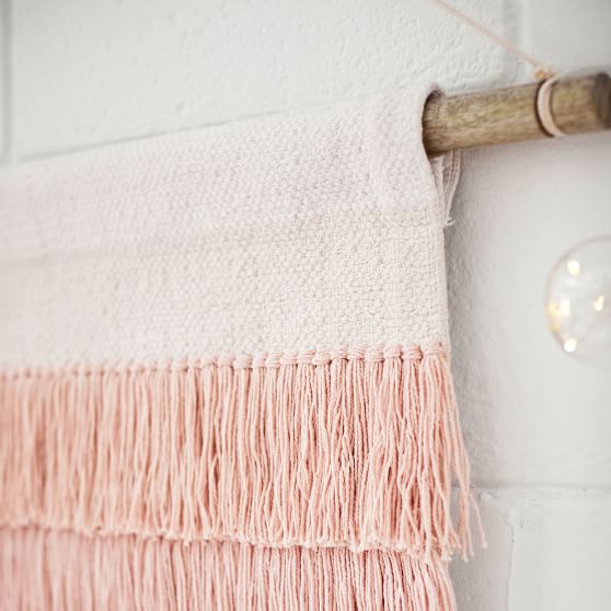 Ombre Macrame Fringe Wall Hanging Pottery Barn Teen