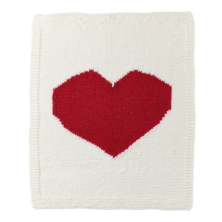 St. Jude Heart Knit Throw Blanket Pottery Barn Teen