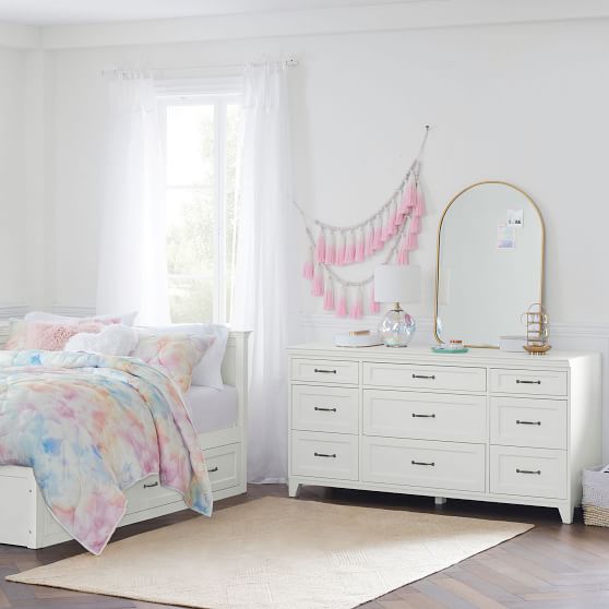 Hampton Corner Storage Bed & 9Drawer Dresser Set Teen Storage Beds