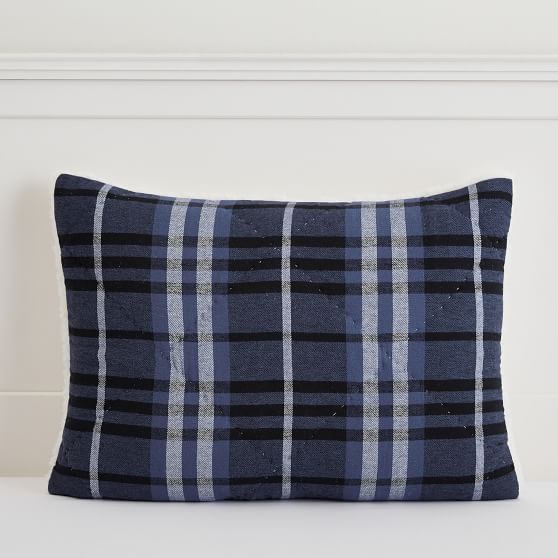 Basin Plaid Sherpa Comforter Pottery Barn Teen