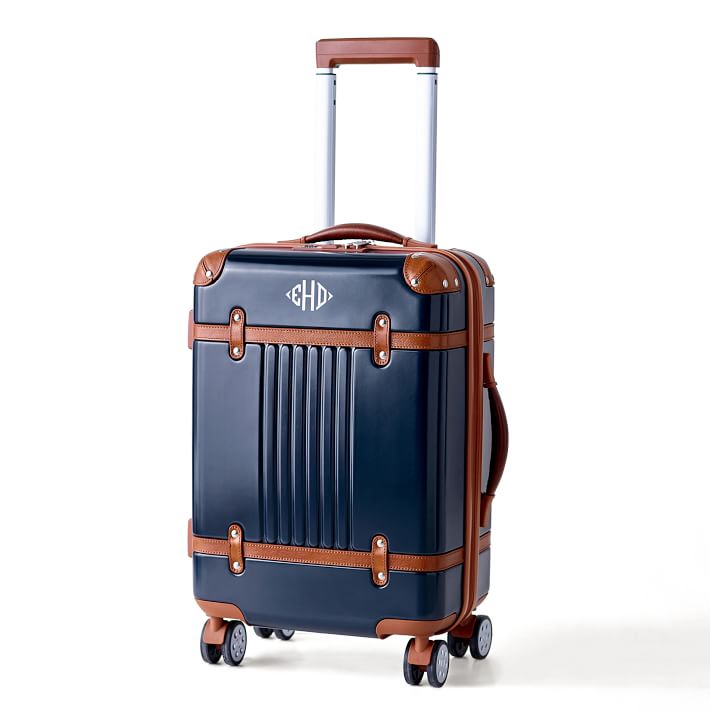 Terminal 1 Navy/Brown Carry-on Luggage | Pottery Barn Teen