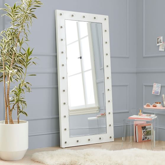 Marquee Floor Length Light Mirror Pottery Barn Teen