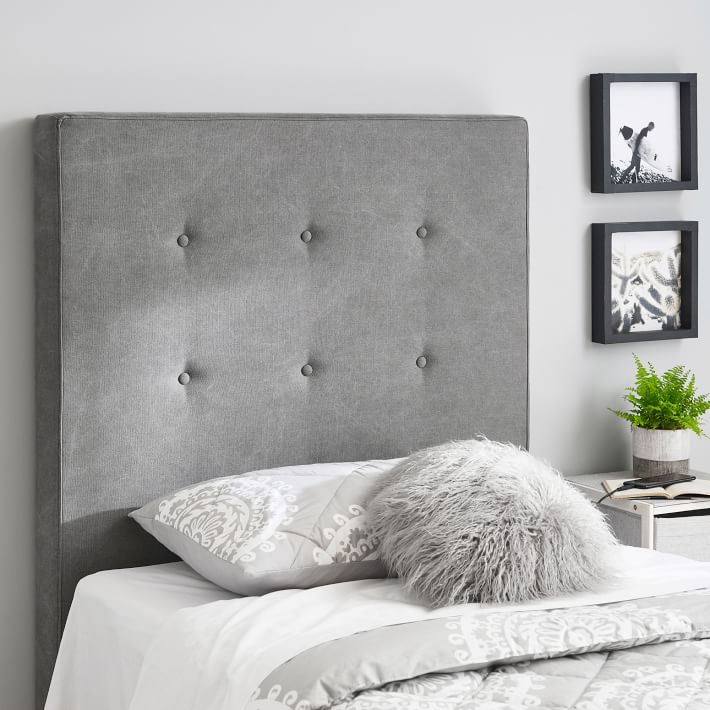 Tall No Nails Tufted Tech Smart Faux Headboard Pottery Barn Teen