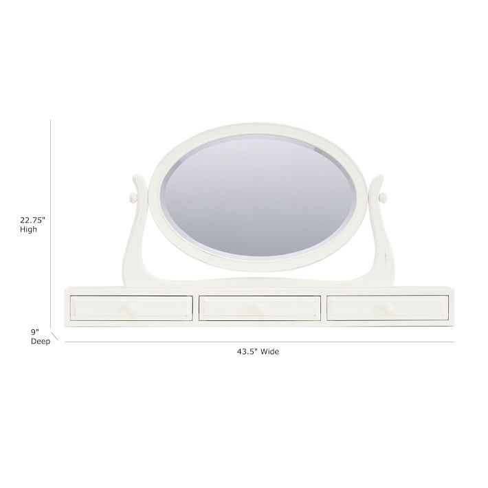 Lilac Mirror Vanity Desk Hutch Pottery Barn Teen