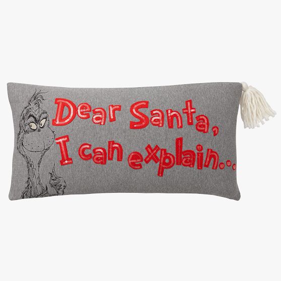 Dr. Seuss's The Grinch™ Dear Santa Pillow Cover Pottery Barn Teen