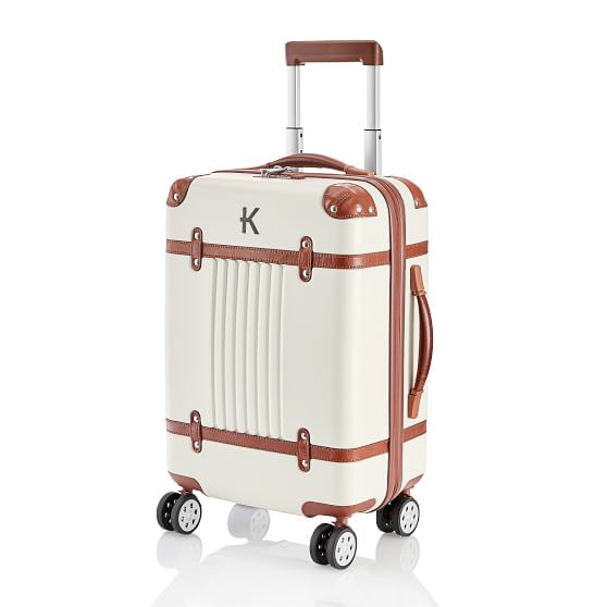 Terminal 1 White/Brown Carryon Luggage Pottery Barn Teen
