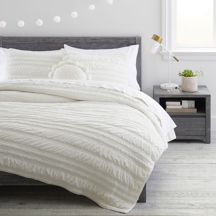 Ruched Velour Quilt Pottery Barn Teen