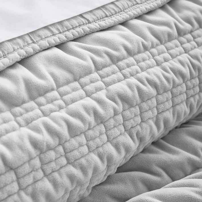 Ruched Velour Quilt | Pottery Barn Teen