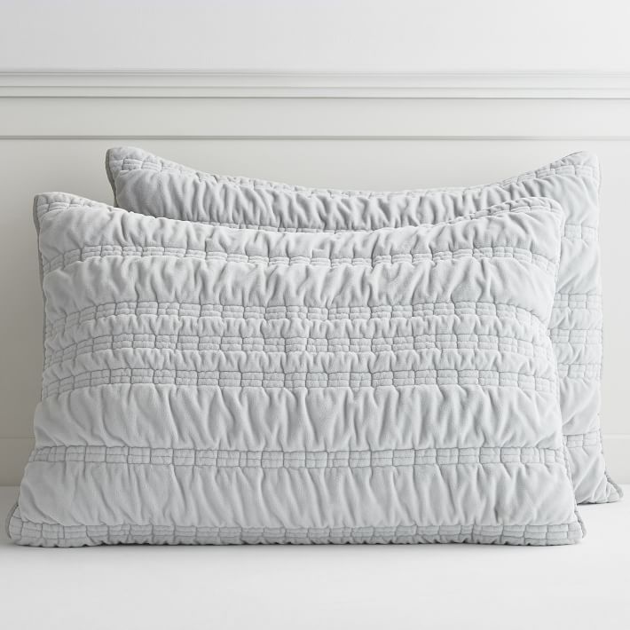 Ruched Velour Quilt Pottery Barn Teen